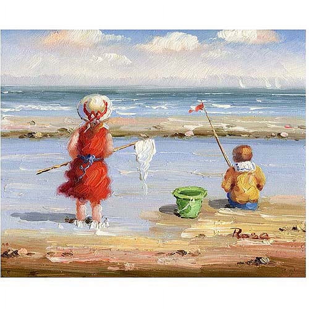 At The Beach II Framed Canvas Art in Vibrant Colors