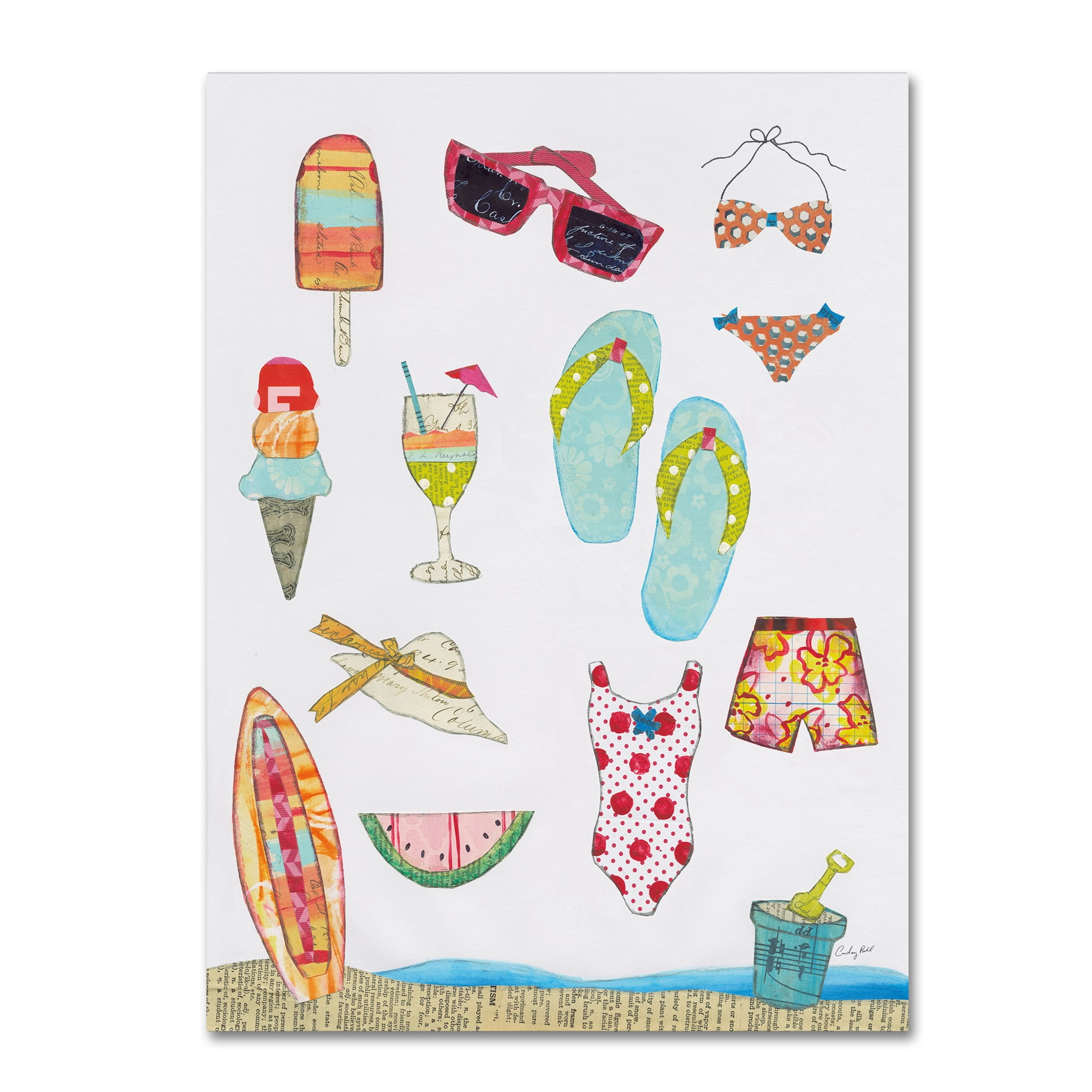 Trademark Fine Art 'At the Beach II v2' Canvas Art by Courtney Prahl