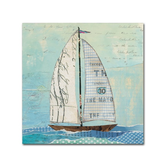 Trademark Fine Art 'At the Regatta III Sail Sq' Canvas Art by Courtney Prahl