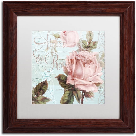 Trademark Fine Art "Atelier De Roses" Canvas Art by Color Bakery White Matte, Wood Frame