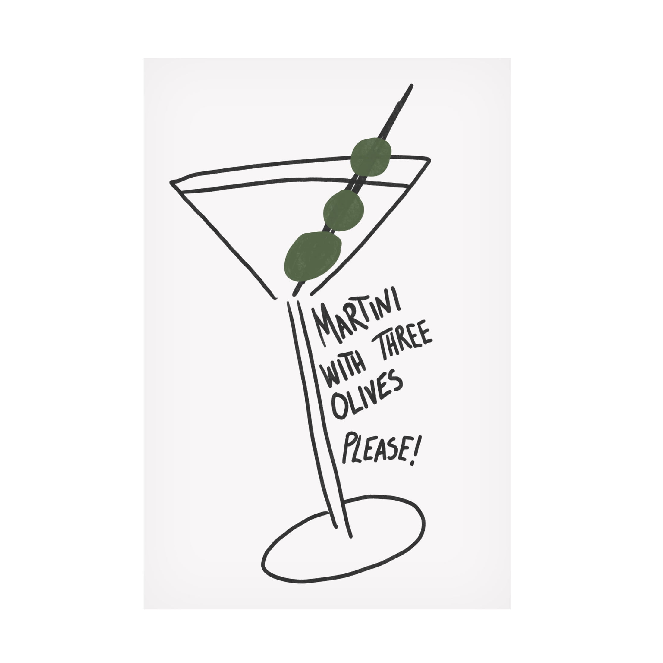 Trademark Fine Art Athene Fritsch Martini Three Olives Canvas Wall Art