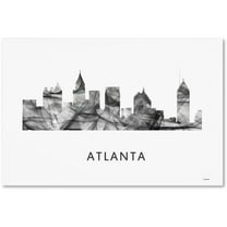 Trademark Fine Art 'Atlanta Georgia Skyline WB-BW' Canvas Art by Marlene Watson