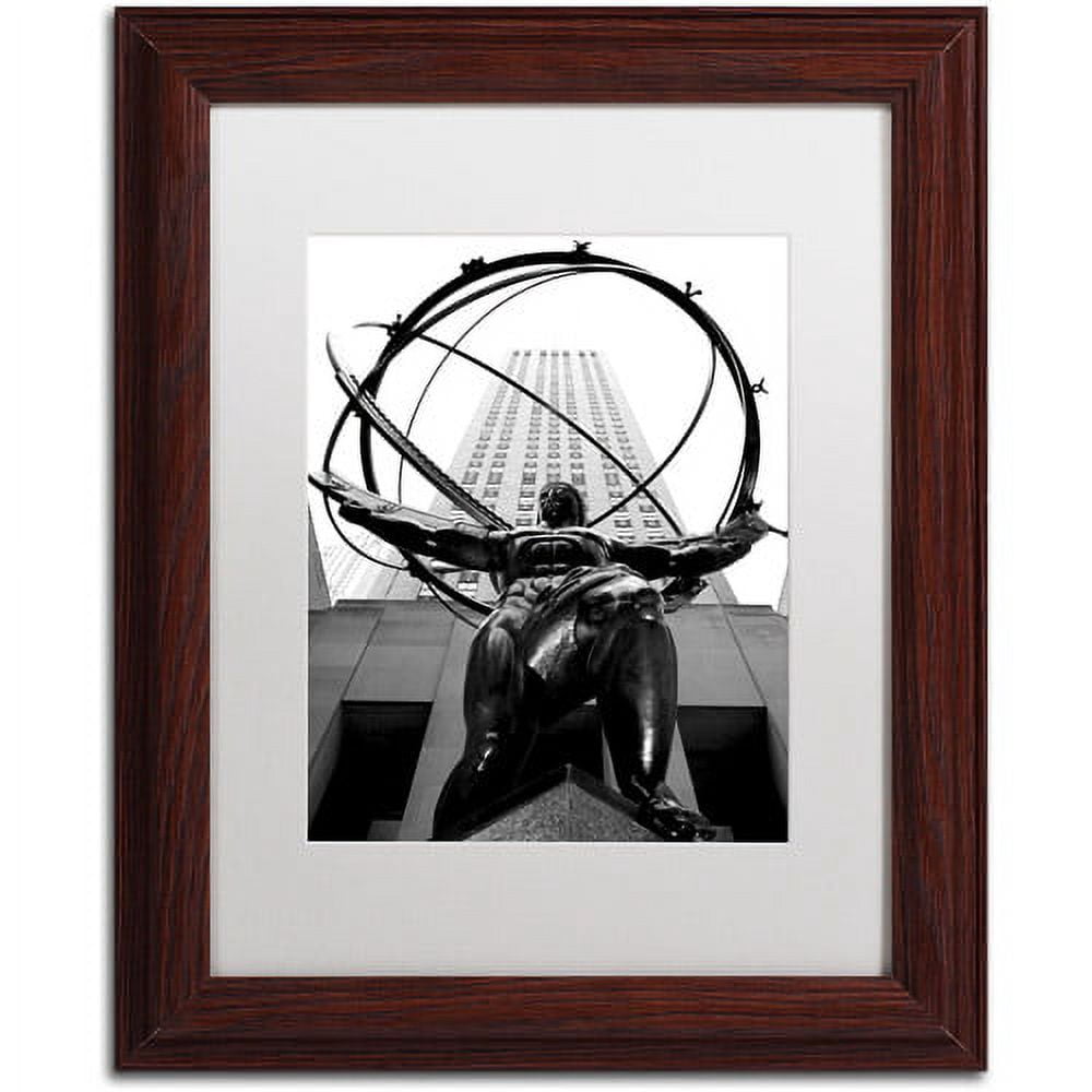 Trademark Fine Art "Atlas" Canvas Art by CATeyes, White Matte, Wood Frame