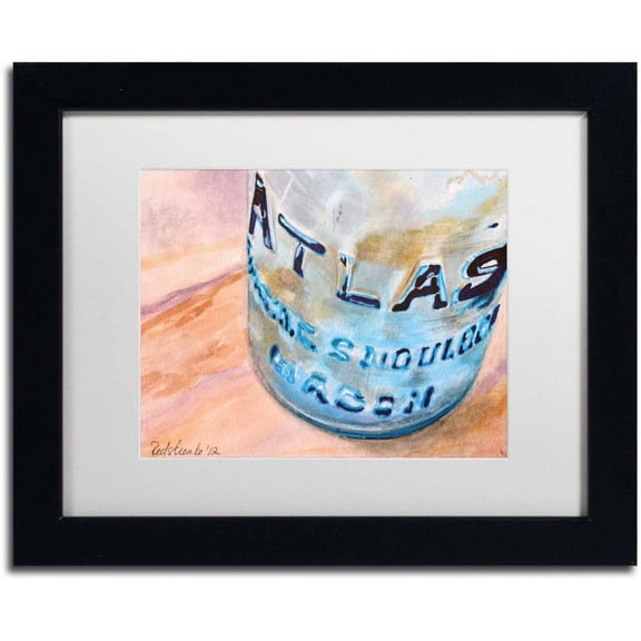 Trademark Fine Art "Atlas Jar" Canvas Art by Jennifer Redstreake White Matte, Black Frame