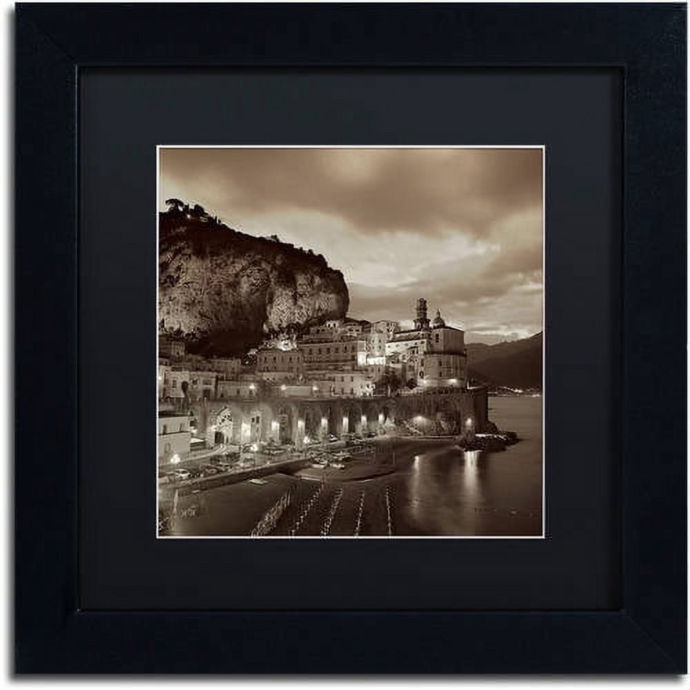 Trademark Fine Art "Atrani I" Canvas Art by Alan Blaustein, Black Matte, Black Frame