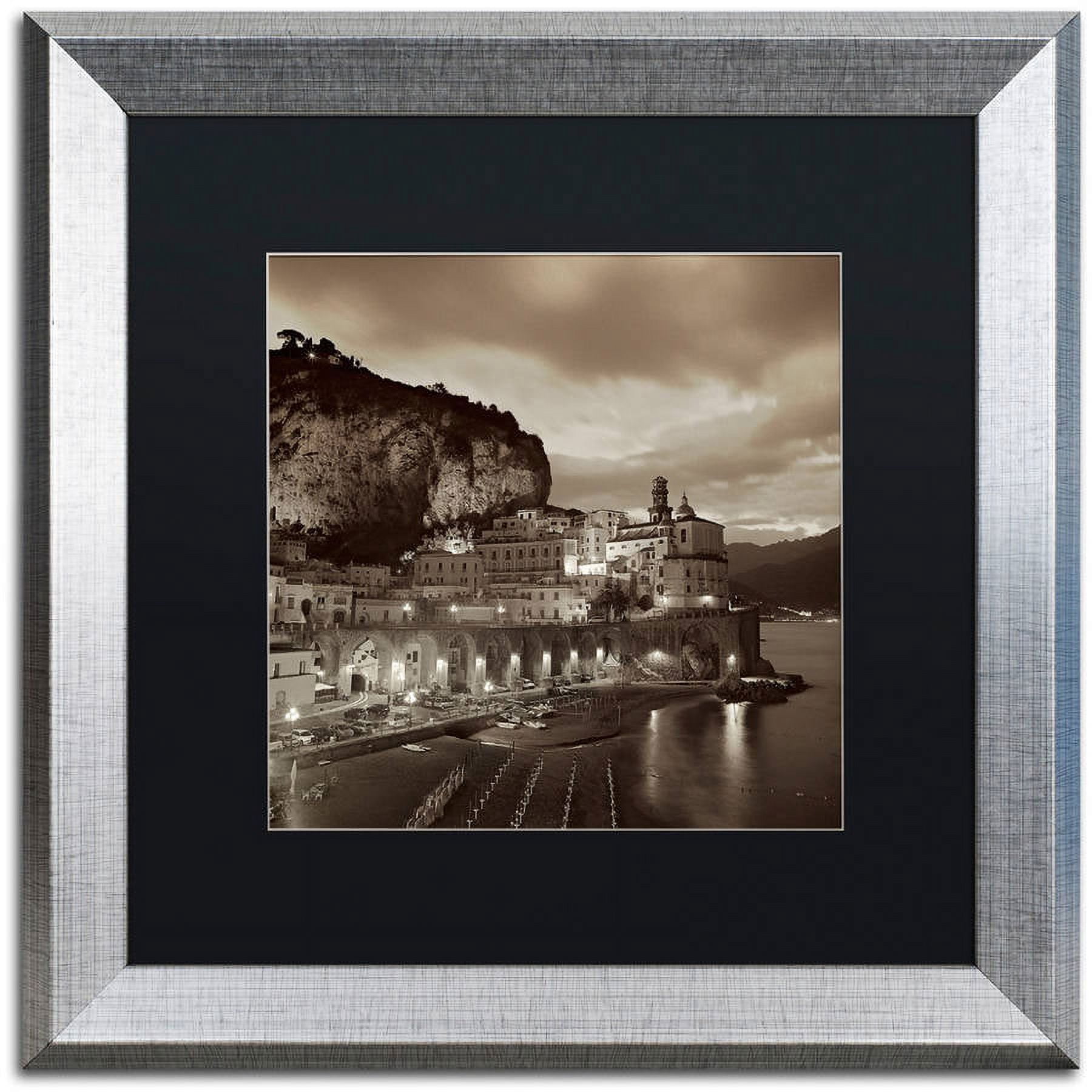 Trademark Fine Art "Atrani I" Canvas Art by Alan Blaustein, Black Matte, Silver Frame