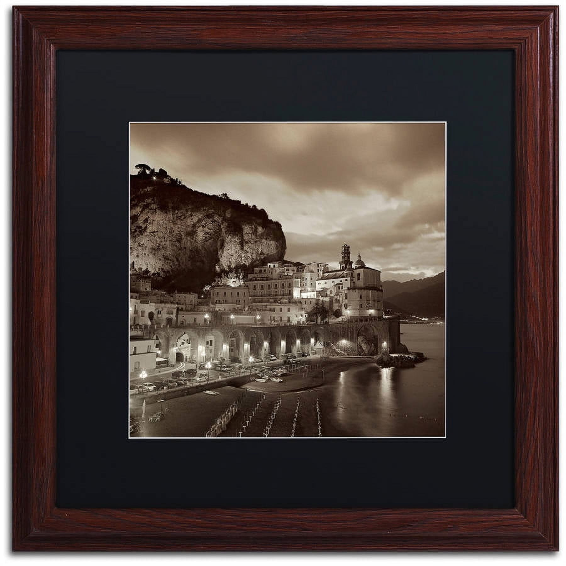 Trademark Fine Art "Atrani I" Canvas Art by Alan Blaustein, Black Matte, Wood Frame