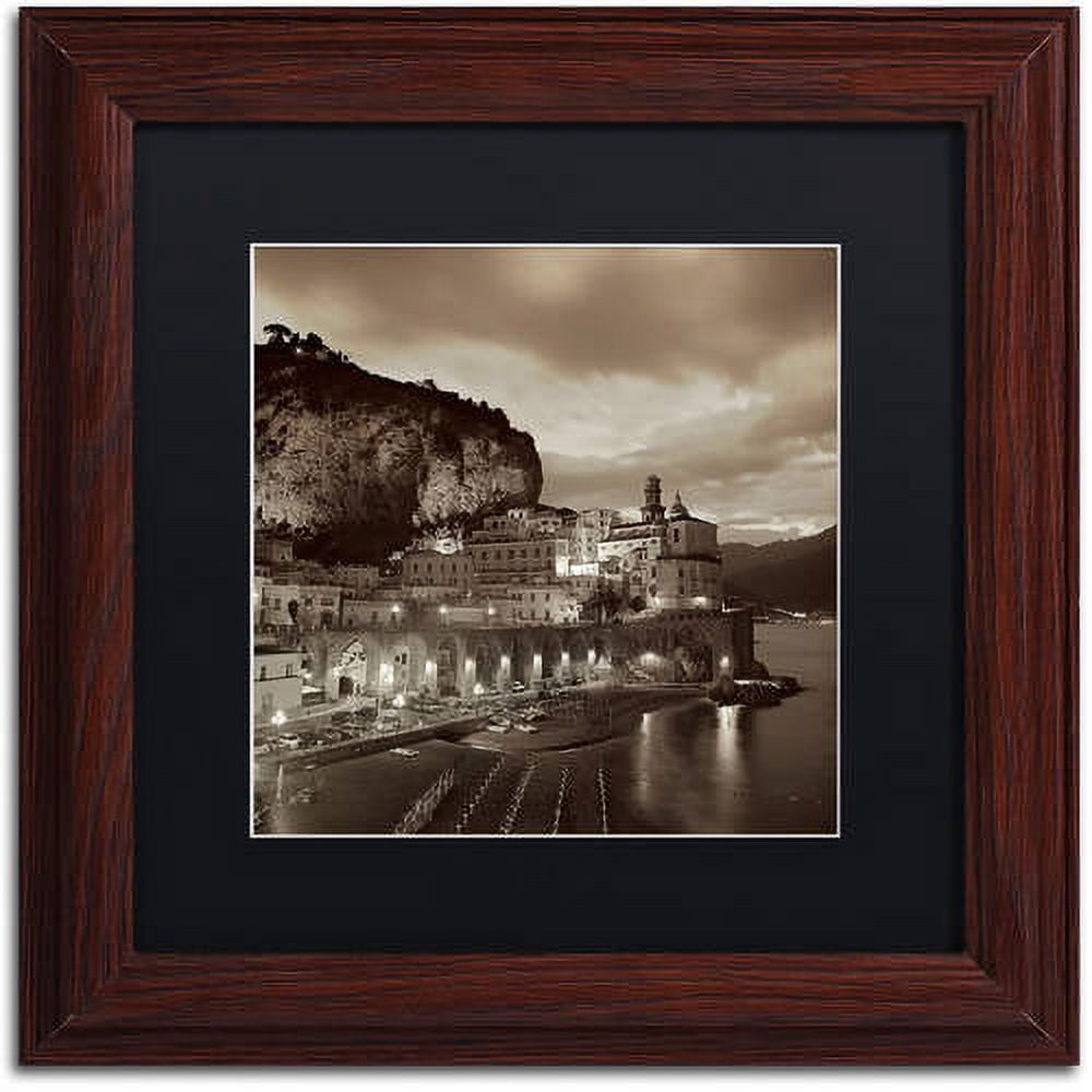 Trademark Fine Art "Atrani I" Canvas Art by Alan Blaustein, Black Matte, Wood Frame