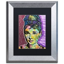 Trademark Fine Art "Audrey 2" Canvas Art by Dean Russo, Black Matte, Silver Frame