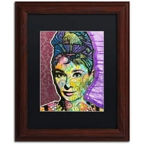 Trademark Fine Art "Audrey 2" Canvas Art by Dean Russo, Black Matte, Wood Frame