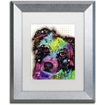 Trademark Fine Art "Aussie" Canvas Art by Dean Russo, White Matte, Silver Frame