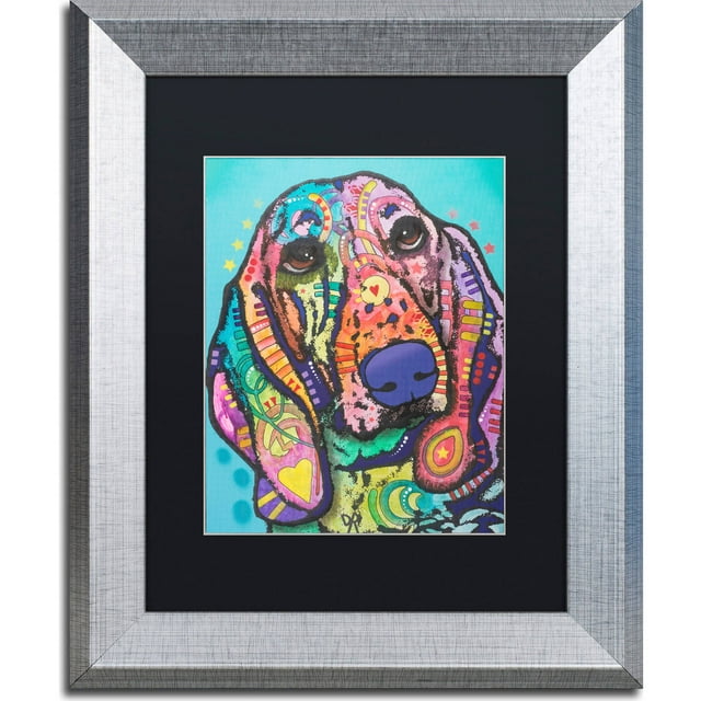 Trademark Fine Art "Austin" Canvas Art by Dean Russo, Black Matte, Silver Frame