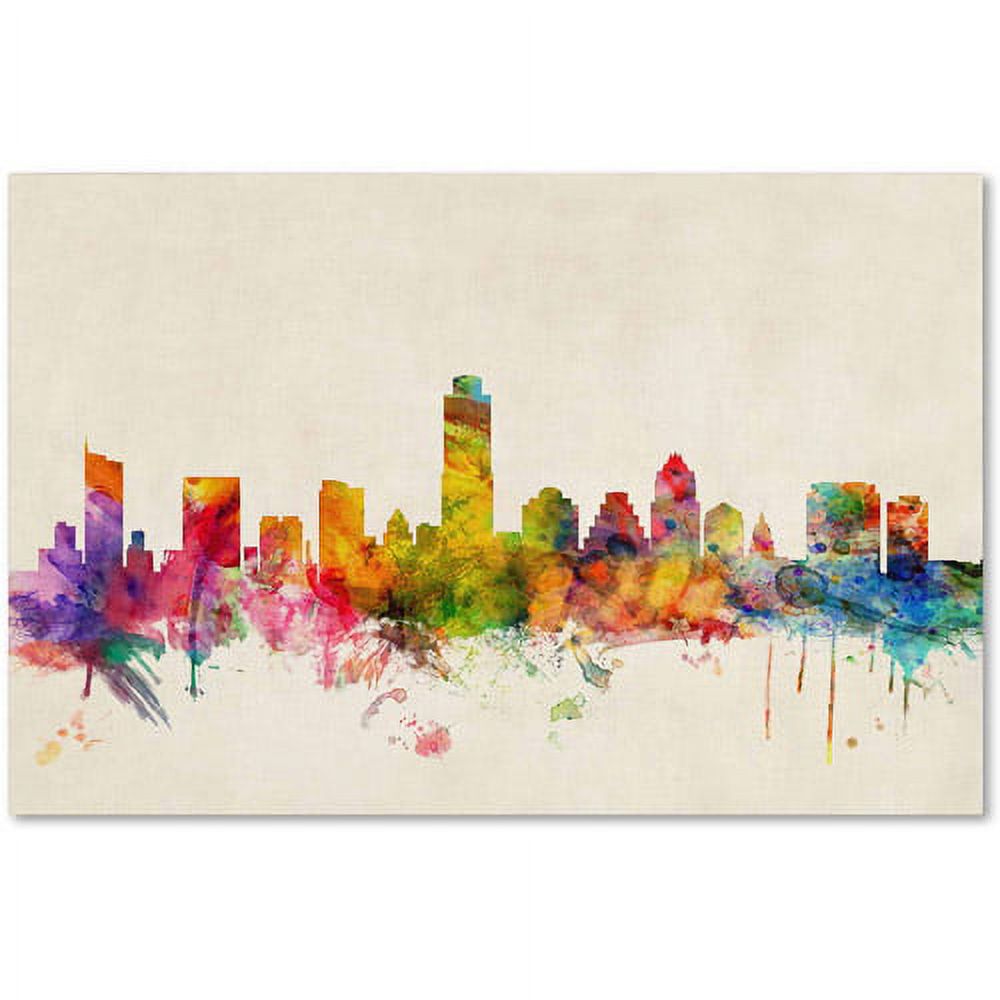 Trademark Fine Art "Austin, Texas" Canvas Art by Michael Tompsett