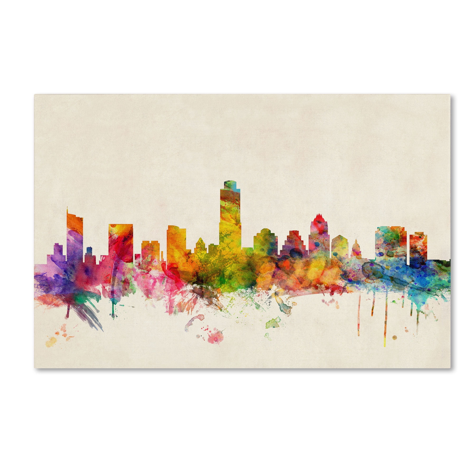 Trademark Fine Art "Austin, Texas" Canvas Art by Michael Tompsett