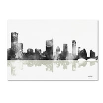 Trademark Fine Art "Austin Texas Skyline BG-1" Canvas Art by Marlene Watson