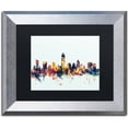 thumbnail image 1 of Trademark Fine Art "Austin Texas Skyline Blue" Canvas Art by Michael Tompsett, Black Matte, Silver Frame, 1 of 4