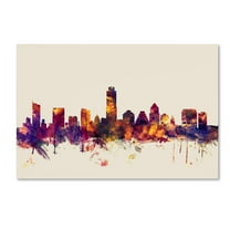 Trademark Fine Art "Austin Texas Skyline" Canvas Art by Michael Tompsett
