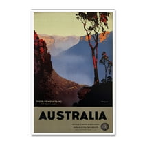 Trademark Fine Art 'Australia Blue' Canvas Art by Vintage Apple Collection