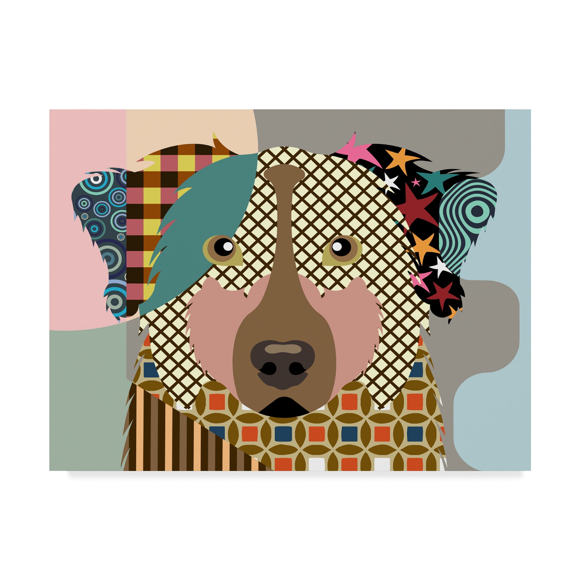 Trademark Fine Art 'Australian Shepherd Dog' Canvas Art by Lanre Adefioye