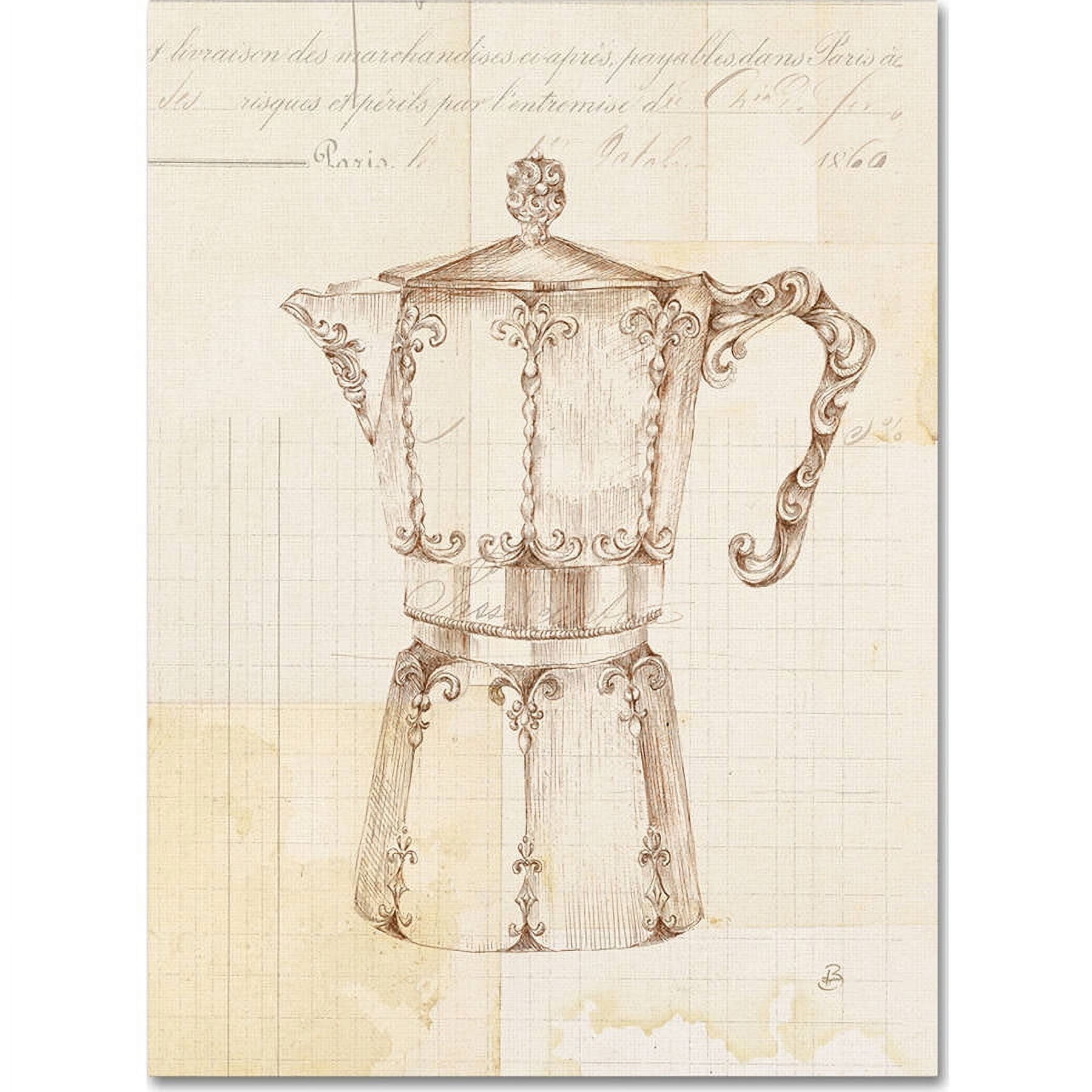 Trademark Fine Art "Authentic Coffee III" Canvas Art by Daphne Brissonnet