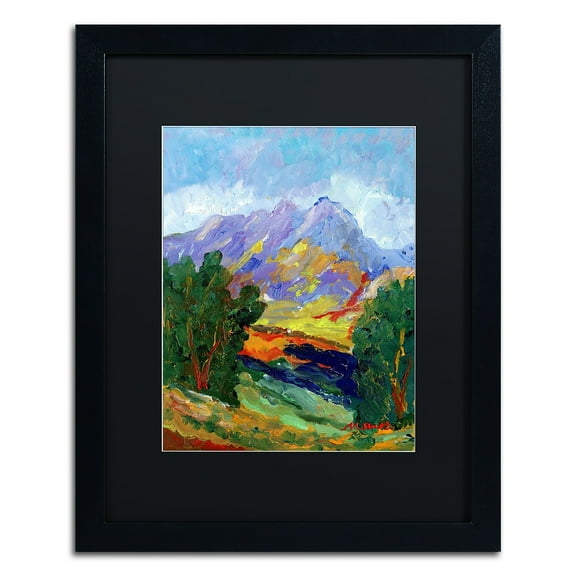 Trademark Fine Art "Autumn Amber California North" Canvas Art by Manor Shadian Black Matte, Black Frame