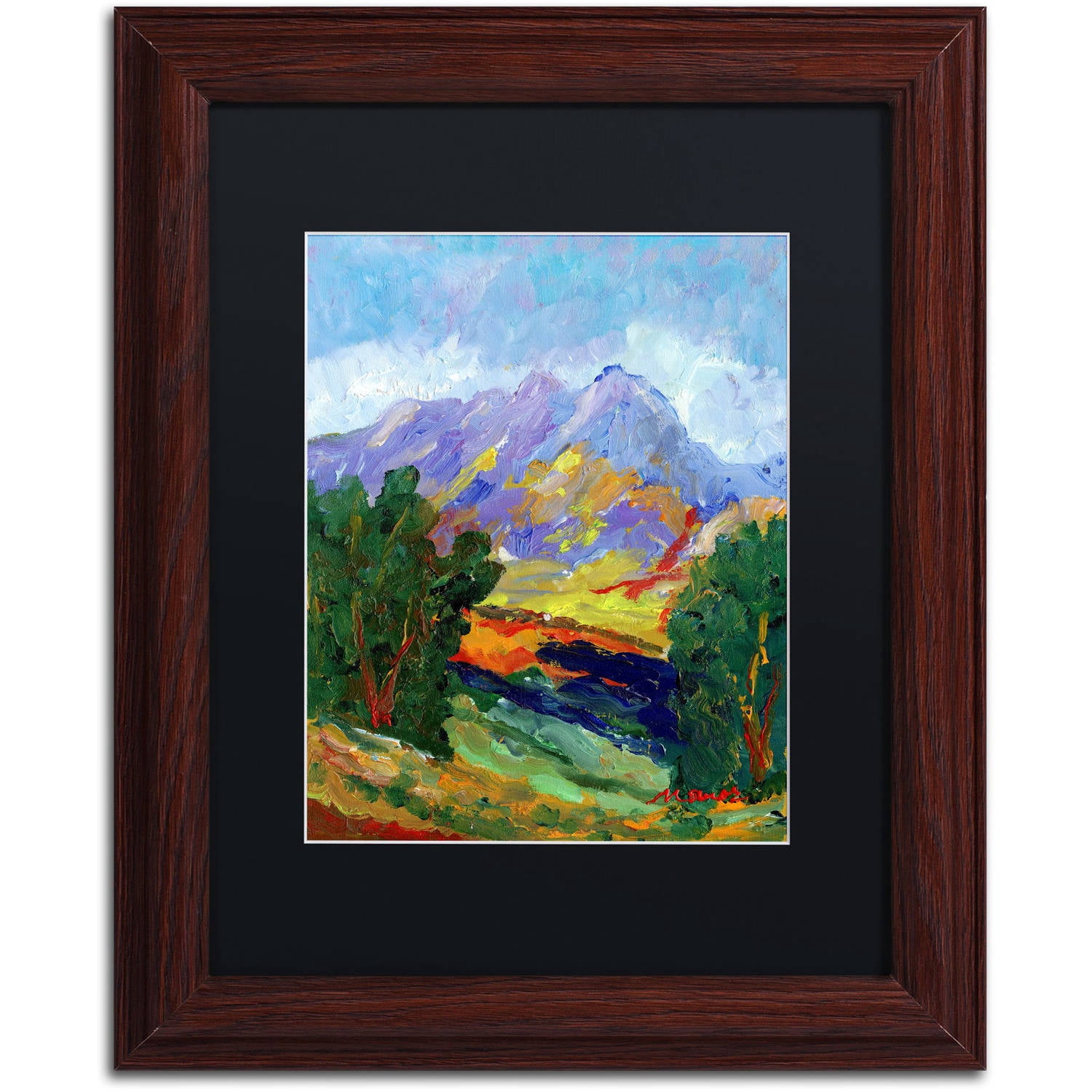 Trademark Fine Art "Autumn Amber California North" Canvas Art by Manor Shadian Black Matte, Wood Frame