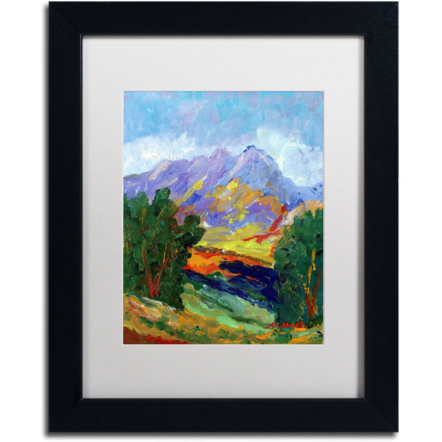 Trademark Fine Art "Autumn Amber California North" Canvas Art by Manor Shadian White Matte, Black Frame