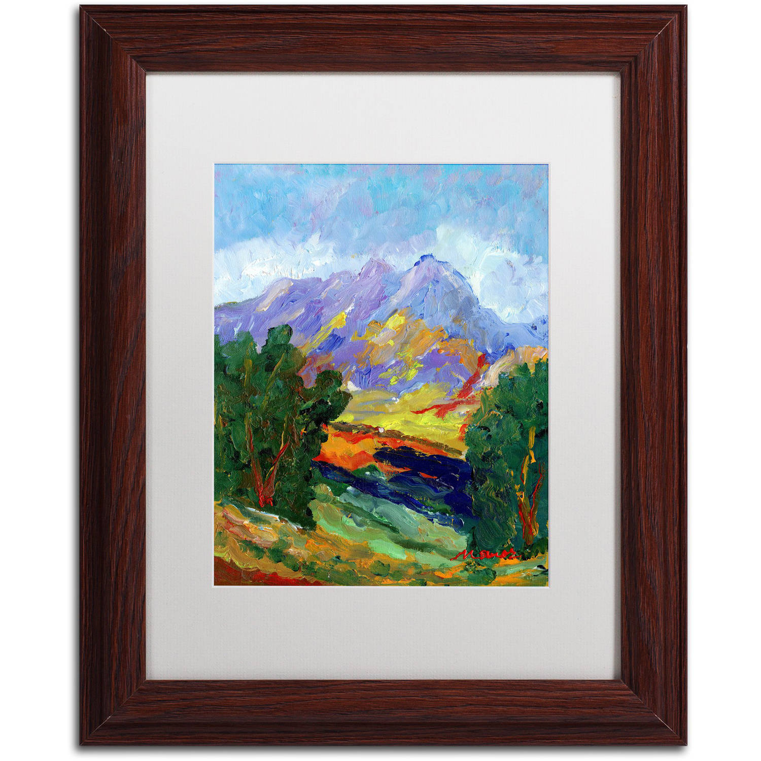 Trademark Fine Art "Autumn Amber California North" Canvas Art by Manor Shadian White Matte, Wood Frame