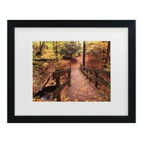Trademark Fine Art 'Autumn Bridge' Canvas Art by Kurt Shaffer
