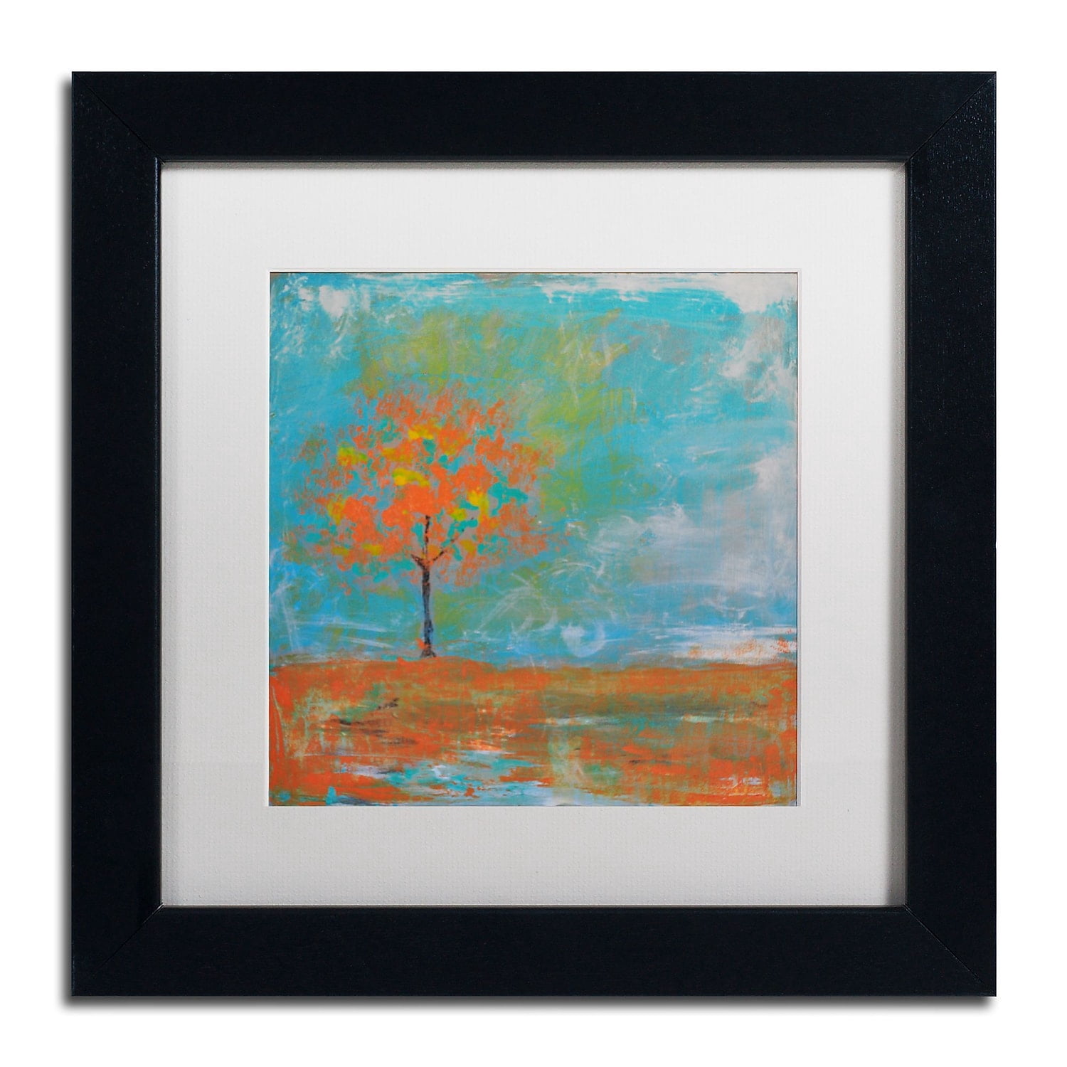 Trademark Fine Art "Autumn" Canvas Art by Nicole Dietz White Matte, Black Frame
