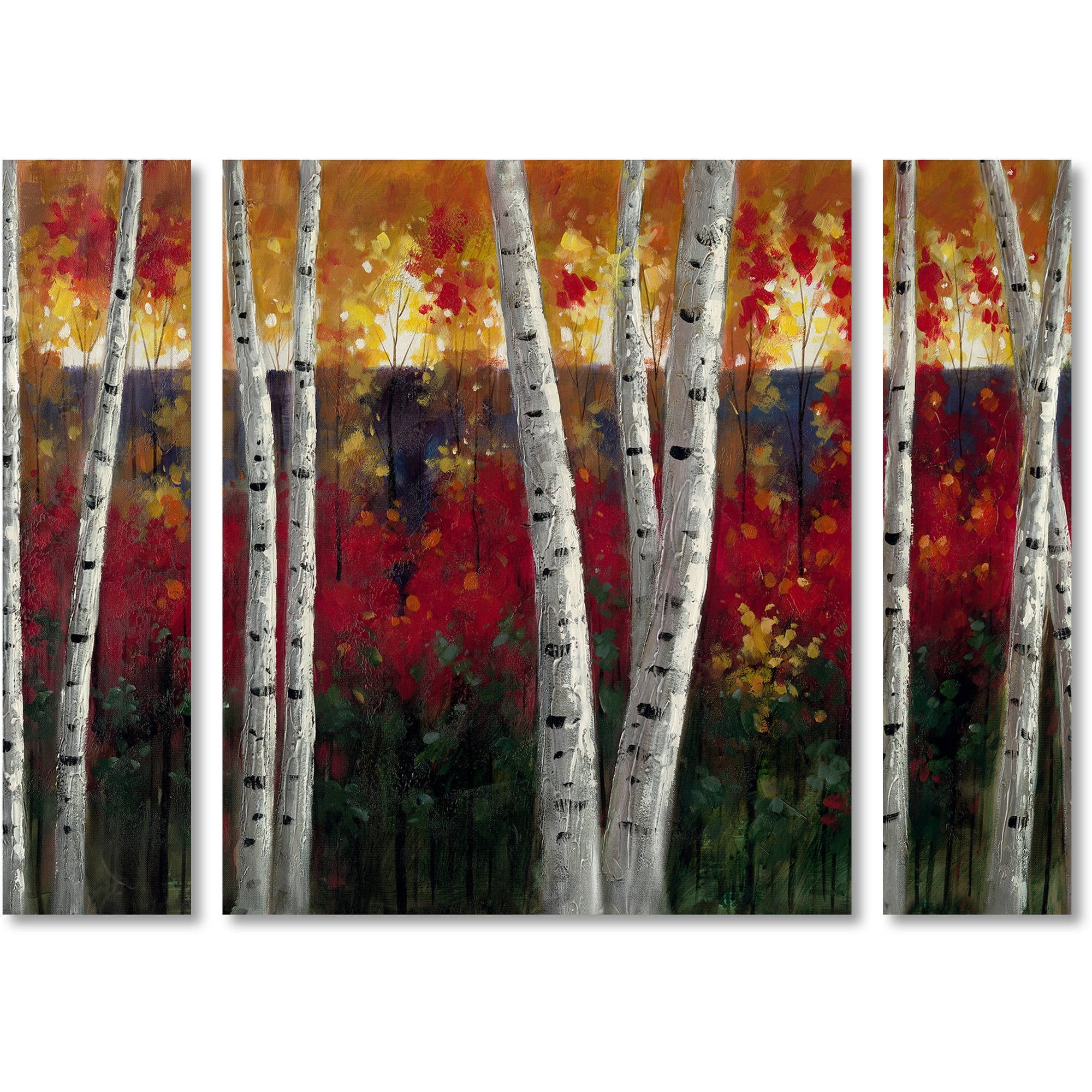 Trademark Fine Art "Autumn" Canvas Art by Rio Three Panel Set