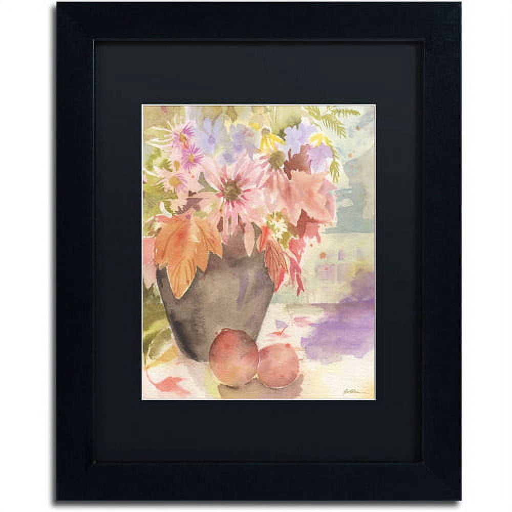Trademark Fine Art "Autumn Colors" Canvas Art by Sheila Golden, Black Mat, Black Frame