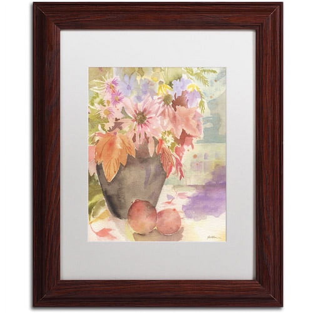 Trademark Fine Art "Autumn Colors" Canvas Art by Sheila Golden, White Mat, Wood Frame