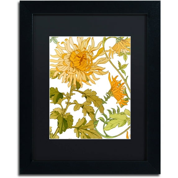 Trademark Fine Art "Autumn Garden I" Canvas Art by Color Bakery Black Matte, Black Frame