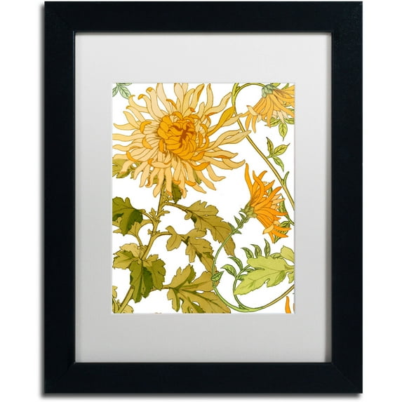 Trademark Fine Art "Autumn Garden I" Canvas Art by Color Bakery White Matte, Black Frame