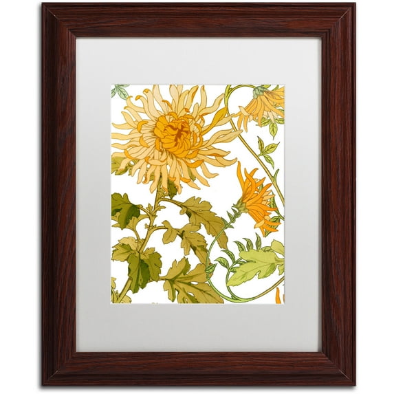 Trademark Fine Art "Autumn Garden I" Canvas Art by Color Bakery White Matte, Wood Frame