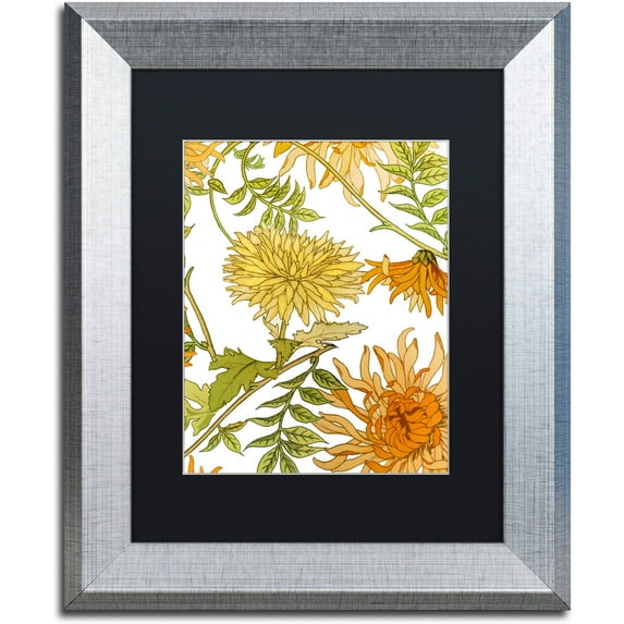 Trademark Fine Art "Autumn Garden II" Canvas Art by Color Bakery Black Matte, Silver Frame