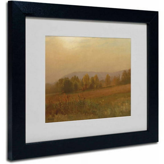 Trademark Fine Art "Autumn Landscape" Canvas Art by Albert Bierstadt, Black Frame
