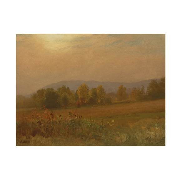Trademark Fine Art "Autumn Landscape New England" Canvas Art by Albert Bierstadt