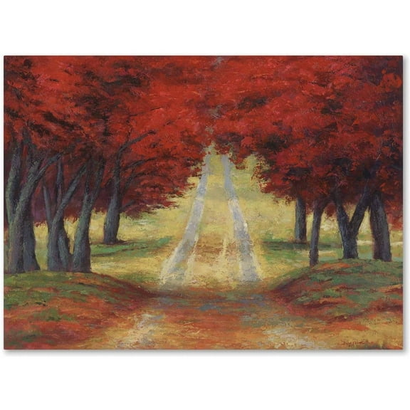 Trademark Fine Art 'Autumn Pathway' Canvas Art by Daniel Moises