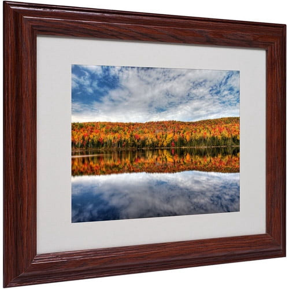 Trademark Fine Art "Autumn Reflection" Matted Framed Art by Pierre Leclerc