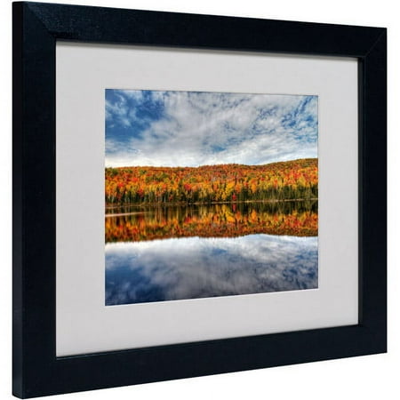 Trademark Fine Art "Autumn Reflection" Matted Framed Art by Pierre Leclerc