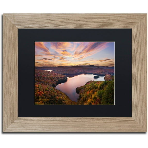 Trademark Fine Art "Autumn Vista" Canvas Art by Michael Blanchette Photography Black Matte, Birch Frame