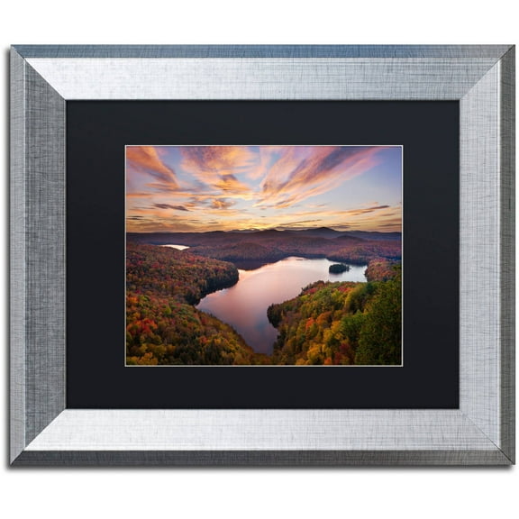 Trademark Fine Art "Autumn Vista" Canvas Art by Michael Blanchette Photography Black Matte, Silver Frame