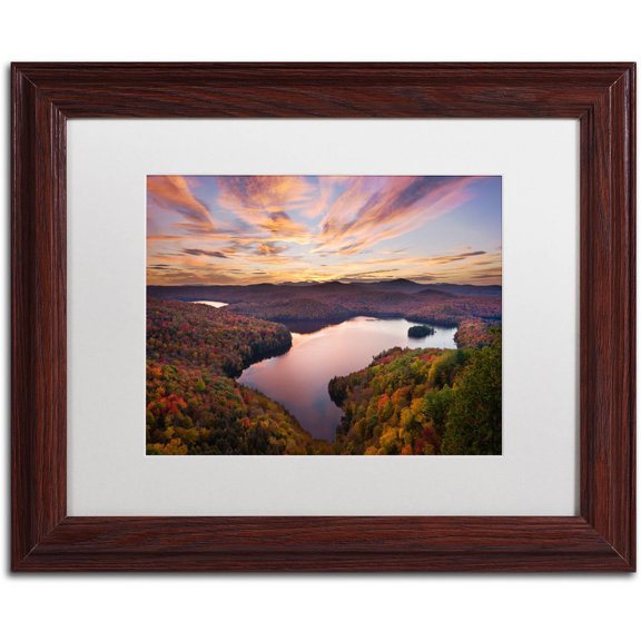 Trademark Fine Art "Autumn Vista" Canvas Art by Michael Blanchette Photography White Matte, Wood Frame