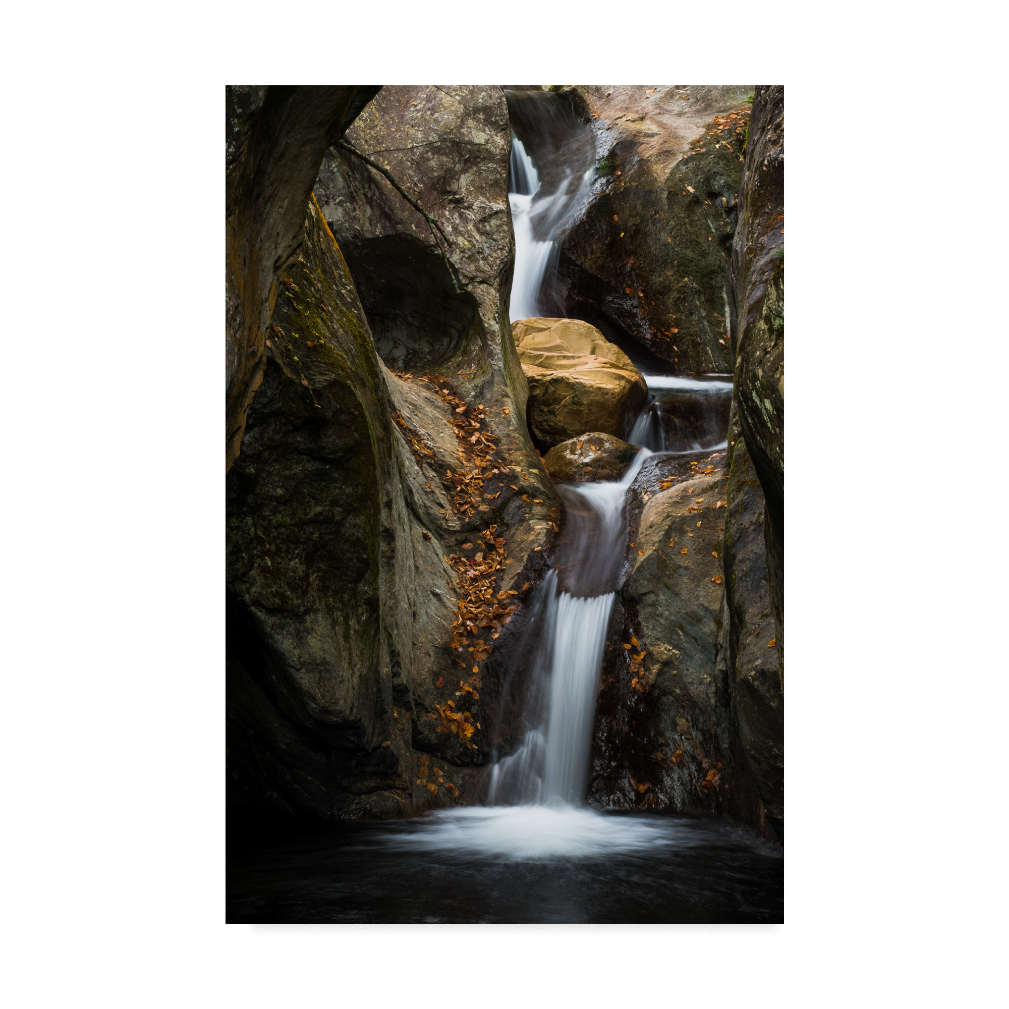 Trademark Fine Art 'Autumn Waterfall Cliffs' Canvas Art by Brenda Petrella Photography Llc