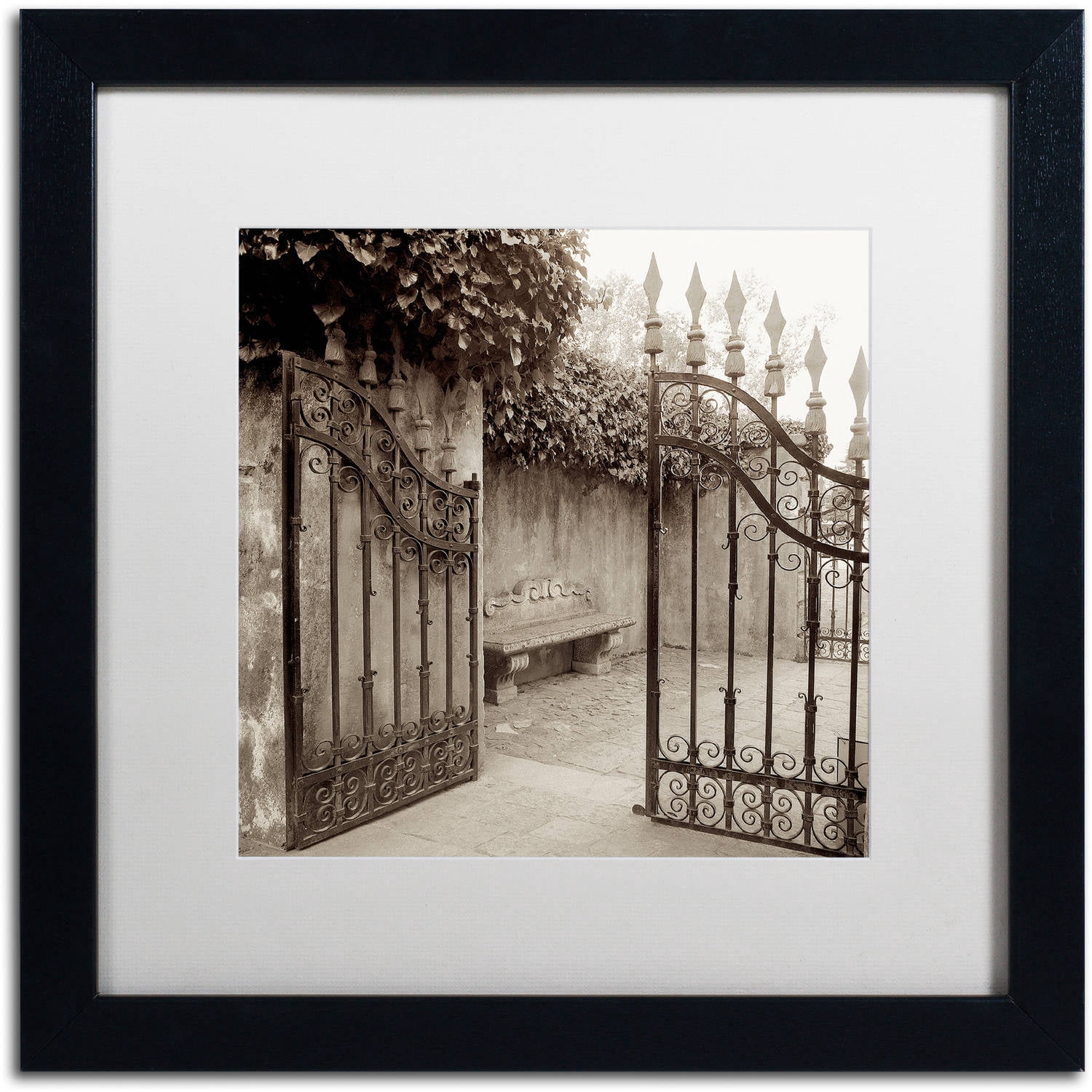 Trademark Fine Art "Avignon I" Canvas Art by Alan Blaustein, White Matte, Black Frame