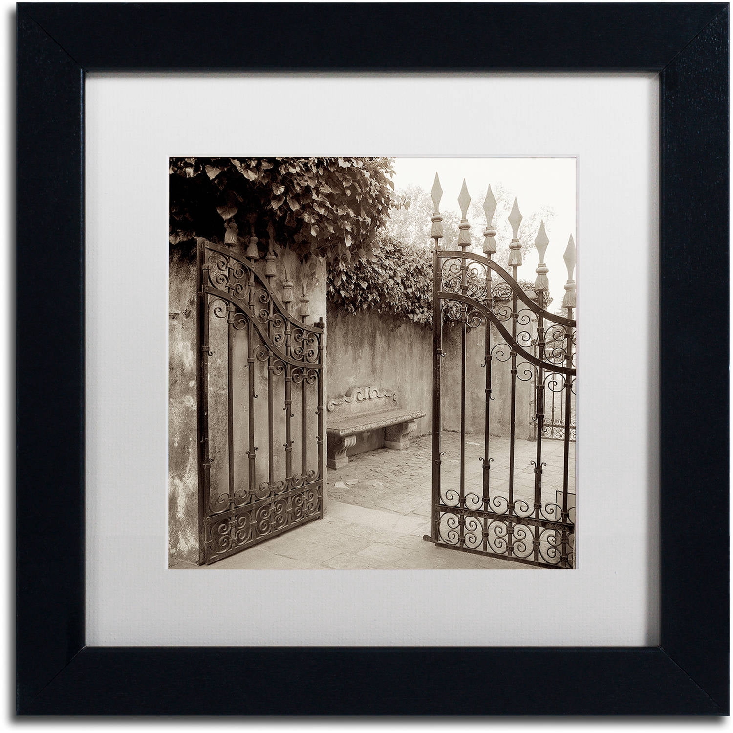 Trademark Fine Art "Avignon I" Canvas Art by Alan Blaustein, White Matte, Black Frame