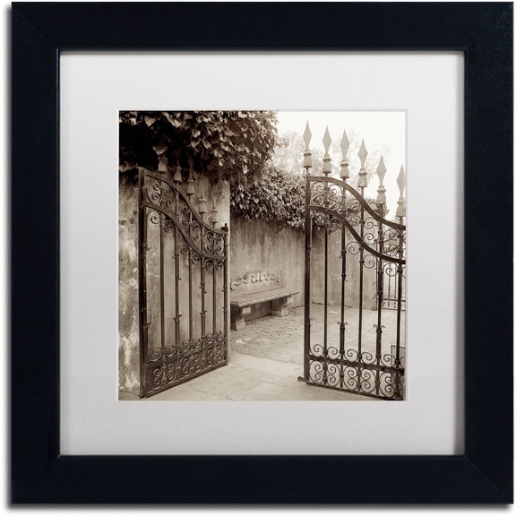 Trademark Fine Art "Avignon I" Canvas Art by Alan Blaustein, White Matte, Black Frame