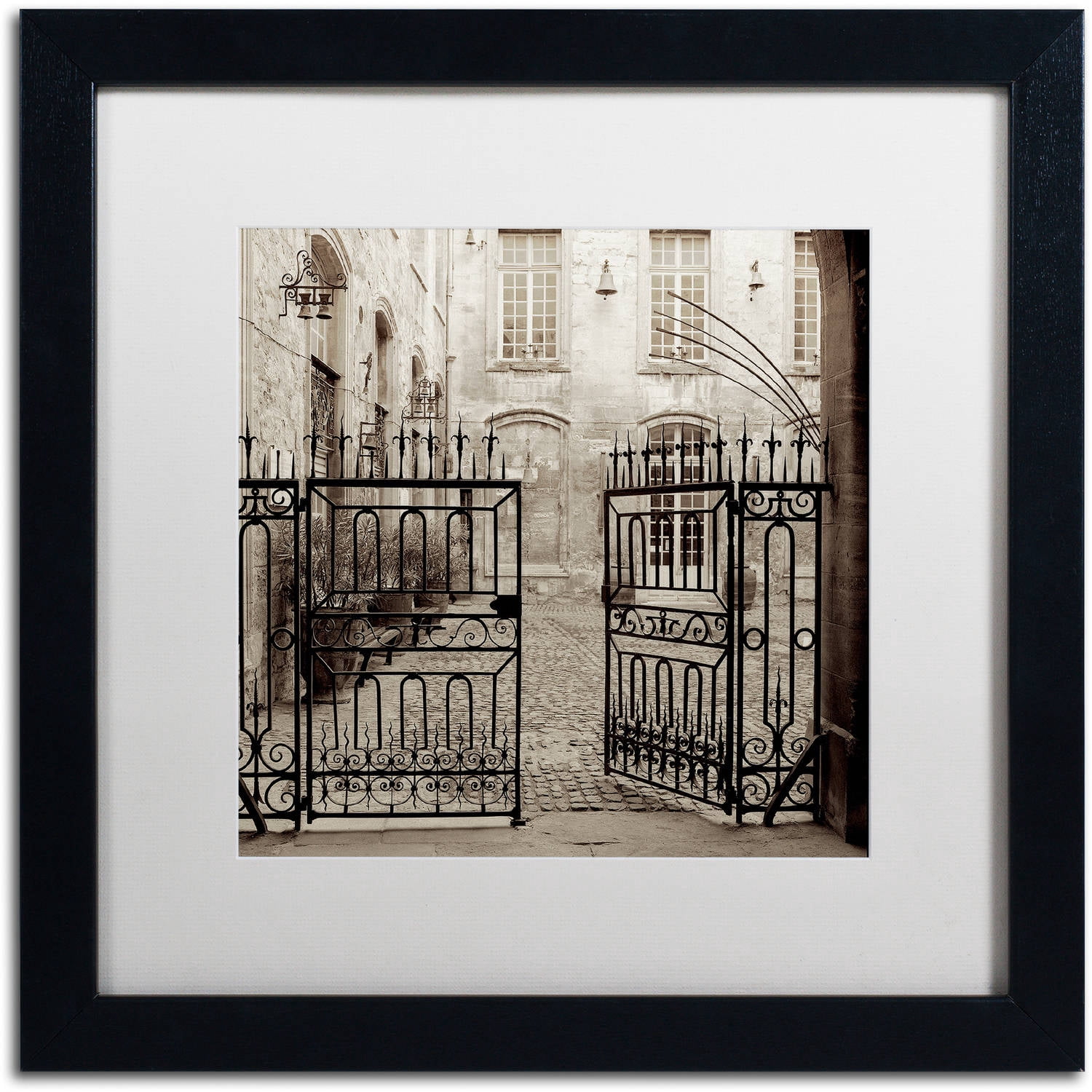 Trademark Fine Art "Avignon II" Canvas Art by Alan Blaustein, White Matte, Black Frame